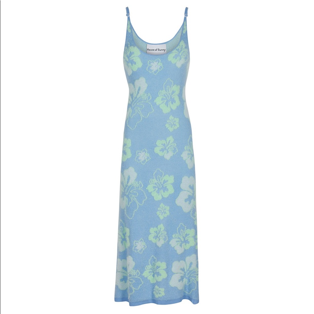 House of Sunny Blue Crush Hibiscus Dress